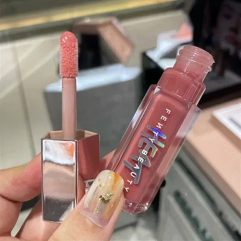 Fenty Beauty-Sley Lip Glaze Color Mirror Shine Glitter Lip Gloss Balm Sexy Lip Plumper Liquid Lipstick Makeup