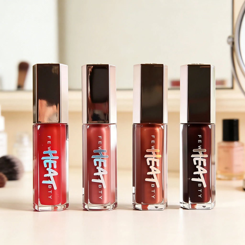 Sley Beauty 15 Colors with Flashing Lip Gloss Portable Lip Gloss Long Lasting Moisturize Easy To Apply Lady Natural Lip Makeup