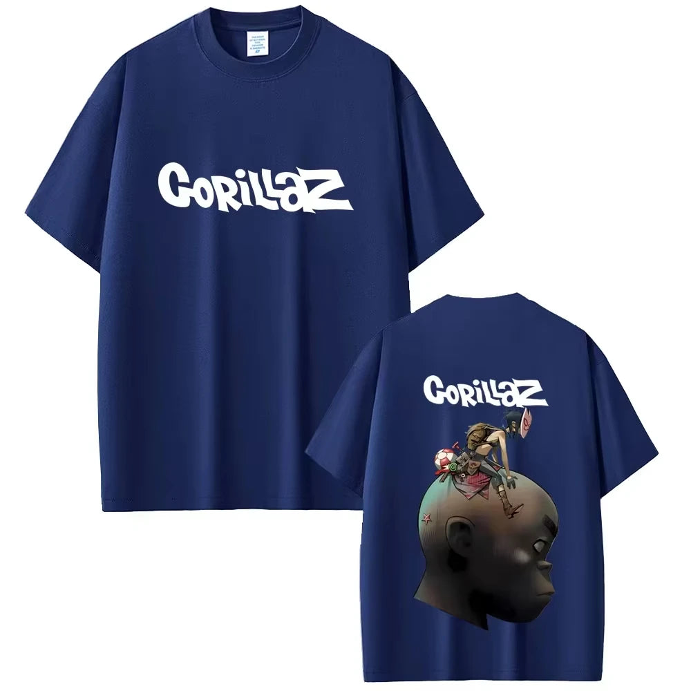 Sley Band Gorillaz Graphic T-shirts Men Women Hip Hop Punk Fashion Streetwear Men's Fashion Retro Gothic Short Sleeve T Shirts