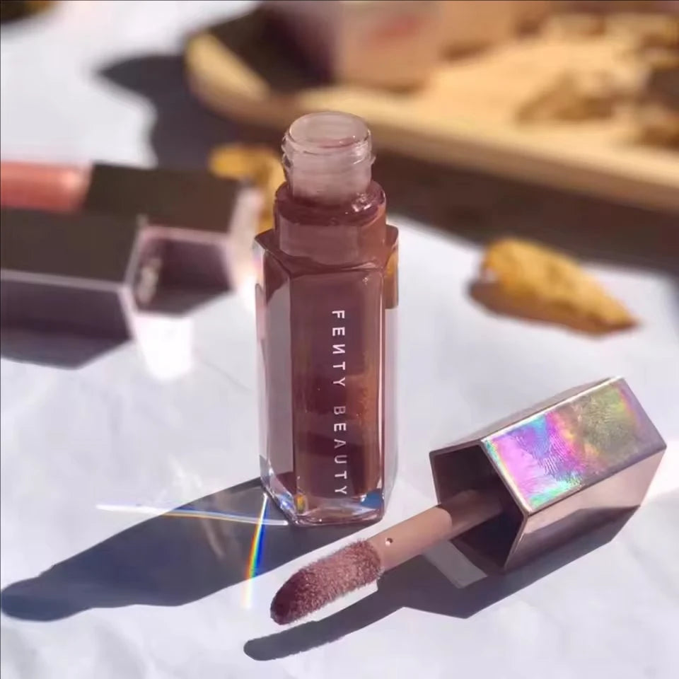 Sley-Fashion Popular Fenty Beauty Makeup Transparent Lip Glaze Color Mirror Shine Glitter Lip Gloss Balm Sexy Lip Plumper Cosmetics