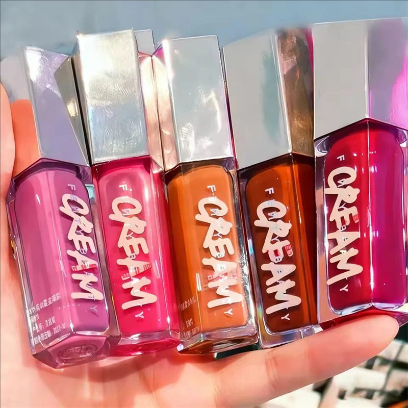 Sley Beauty Lip Gloss Lipstick Water Gloss Highlight Mirror Lasting FUSSY HEAT RIRI Sparkling Charming Moisturizing Cosmetics