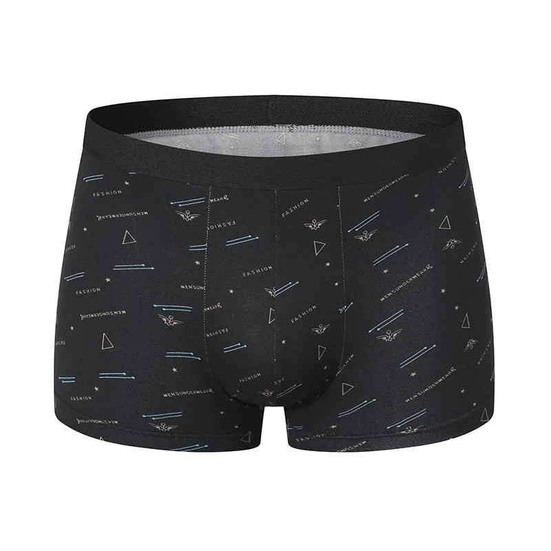 10-piece men's random fashion printed underwear Europe and large size sexy men comfortable wild boyshort elastic waist pants.