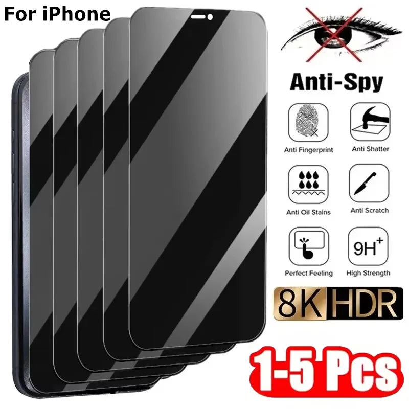 Sley ultra-privacy Protector For iPhone 16 13 15 11 12 14 17 Pro Max Air 16e Anti-spy Glass For iPhone 13 12 Mini 7 8 16 Plus SE XR