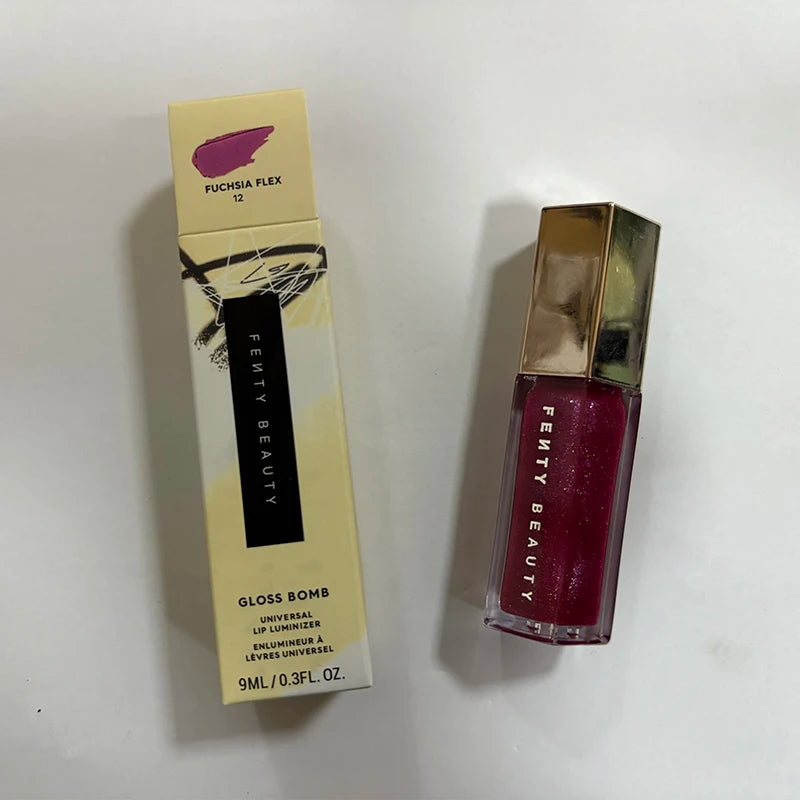 Sley- Beauty Lip Glaze Fuchsia Flex Moisturizing Sequins Lipstick Full Lip Makeup Beginner Transparent Lipstick Female Cosmetics