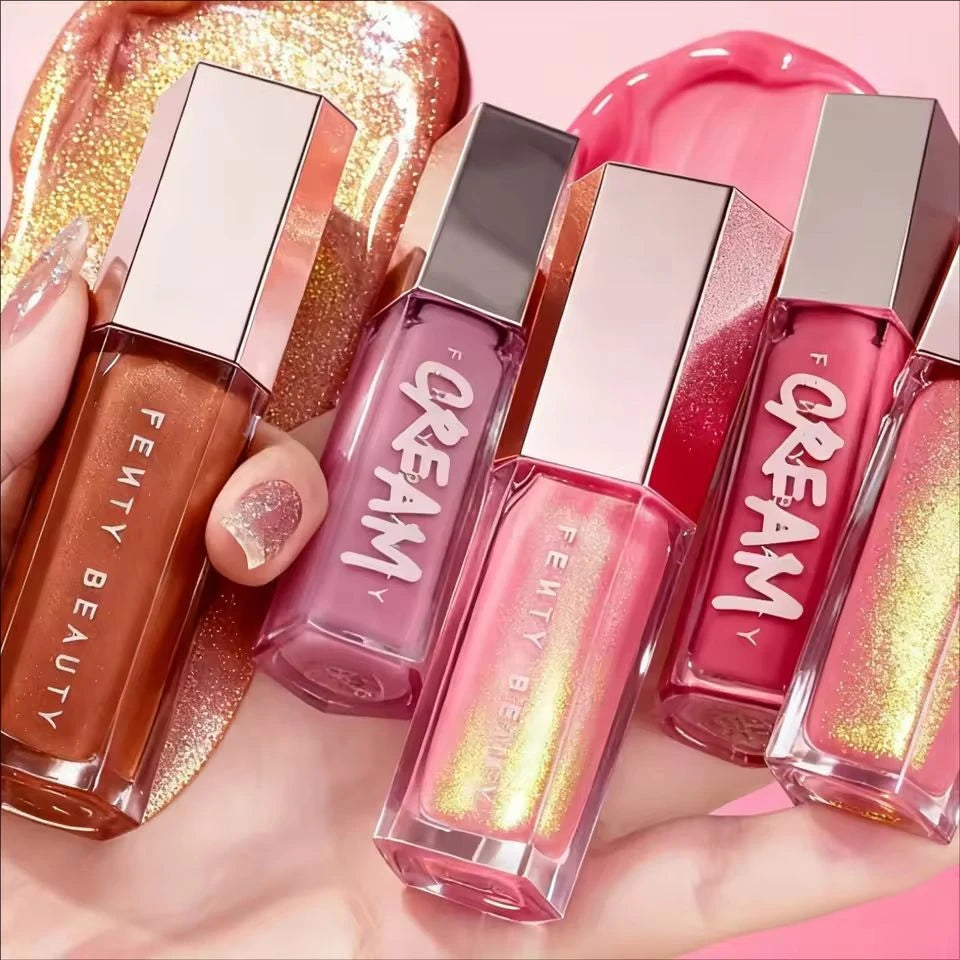 Sley-Beauty Lip Gloss Multicolor Moisten Shine Glitter Lip Plumper Makeup Sparkling Charming Moisturizing Lip Care Cosmetics