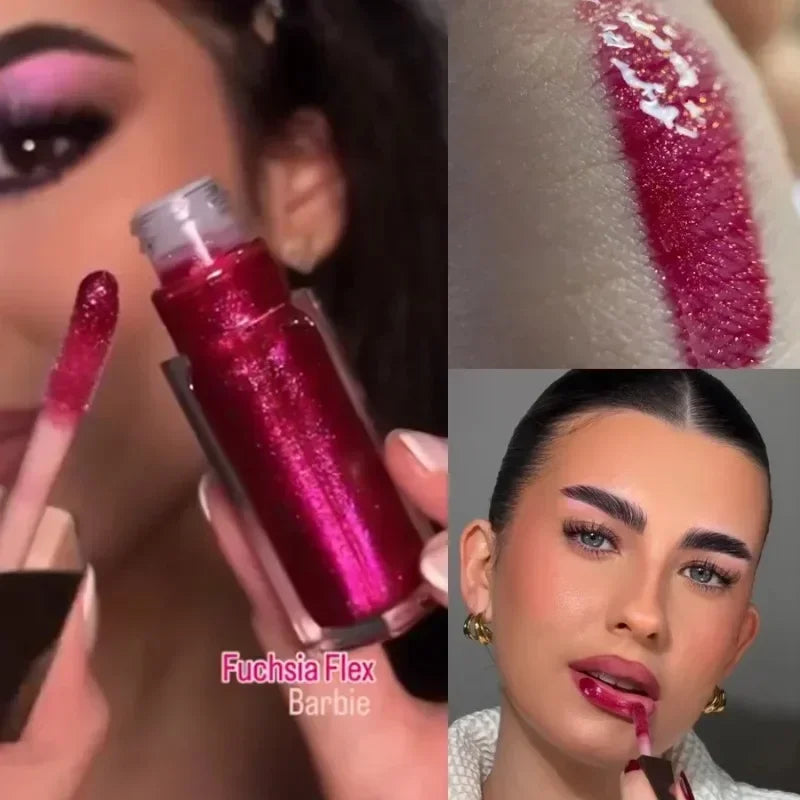 Sley-Beauty Lip Gloss Multicolor Moisten Shine Glitter Lip Plumper Makeup Sparkling Charming Moisturizing Lip Care Cosmetics