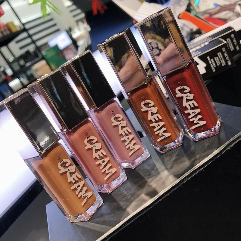 Sley-Beauty 9 Color Lip Gloss Lipstick Water Gloss Highlight Mirror FUSSY HEAT RIRI Sparkling Charming Moisturizing Lip Care