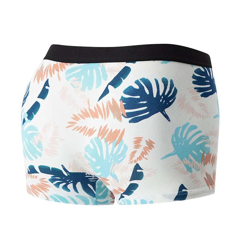 10-piece men's random fashion printed underwear Europe and large size sexy men comfortable wild boyshort elastic waist pants.