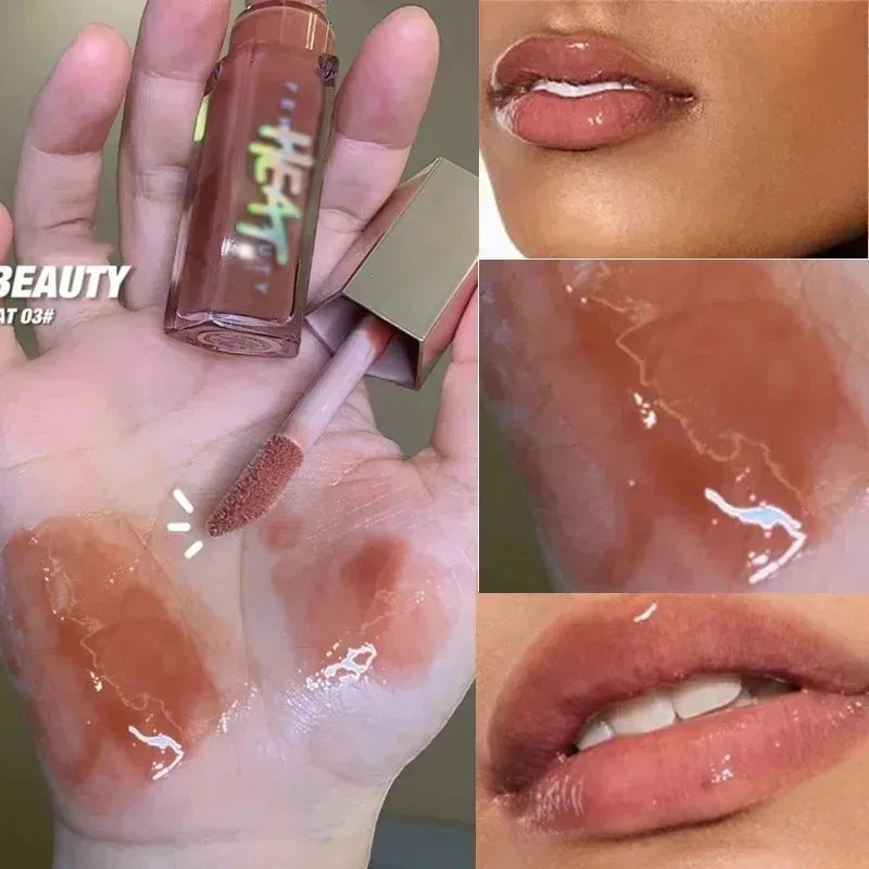 Sley-Fashion Popular Fenty Beauty Makeup Transparent Lip Glaze Color Mirror Shine Glitter Lip Gloss Balm Sexy Lip Plumper Cosmetics