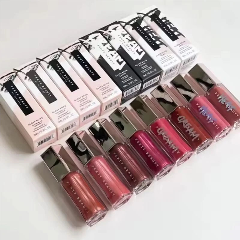 Sley-Fashion Popular Fenty Beauty Makeup Transparent Lip Glaze Color Mirror Shine Glitter Lip Gloss Balm Sexy Lip Plumper Cosmetics