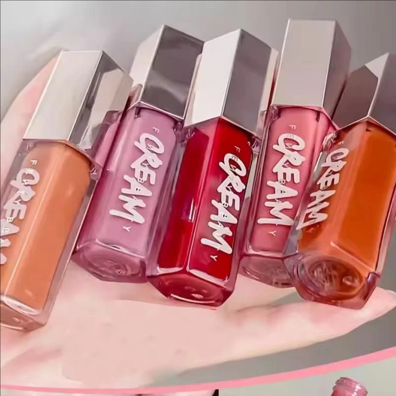 Sley-Fashion Popular Fenty Beauty Makeup Transparent Lip Glaze Color Mirror Shine Glitter Lip Gloss Balm Sexy Lip Plumper Cosmetics
