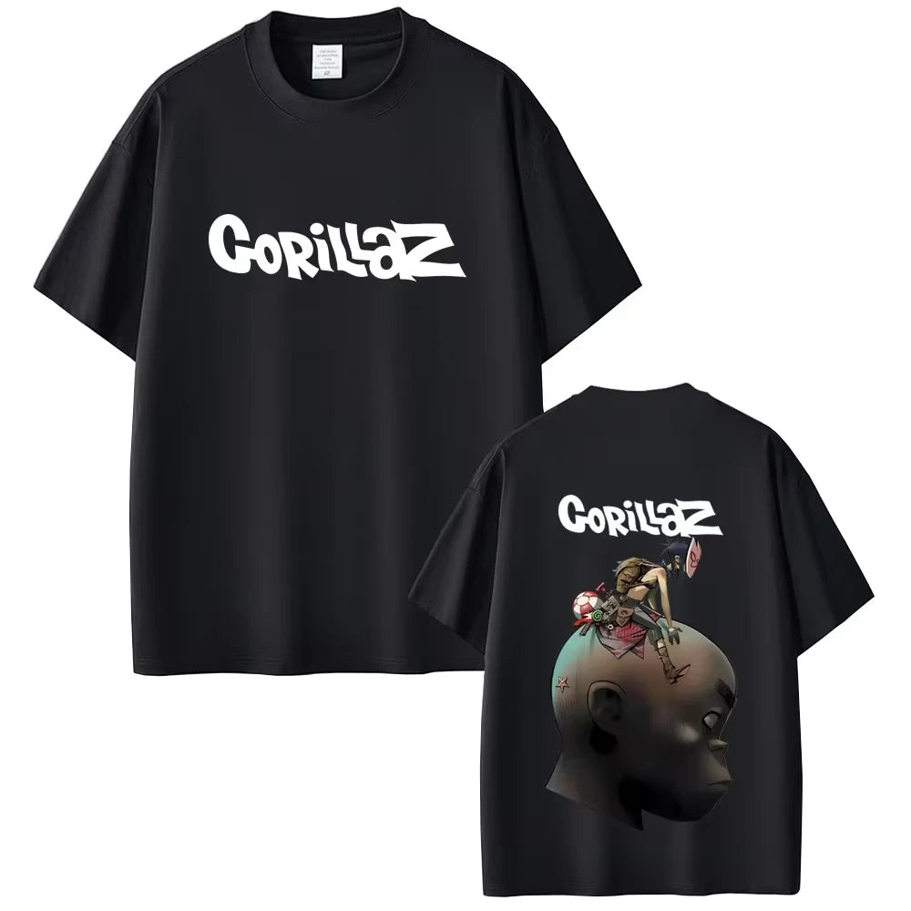 Sley Band Gorillaz Graphic T-shirts Men Women Hip Hop Punk Fashion Streetwear Men's Fashion Retro Gothic Short Sleeve T Shirts