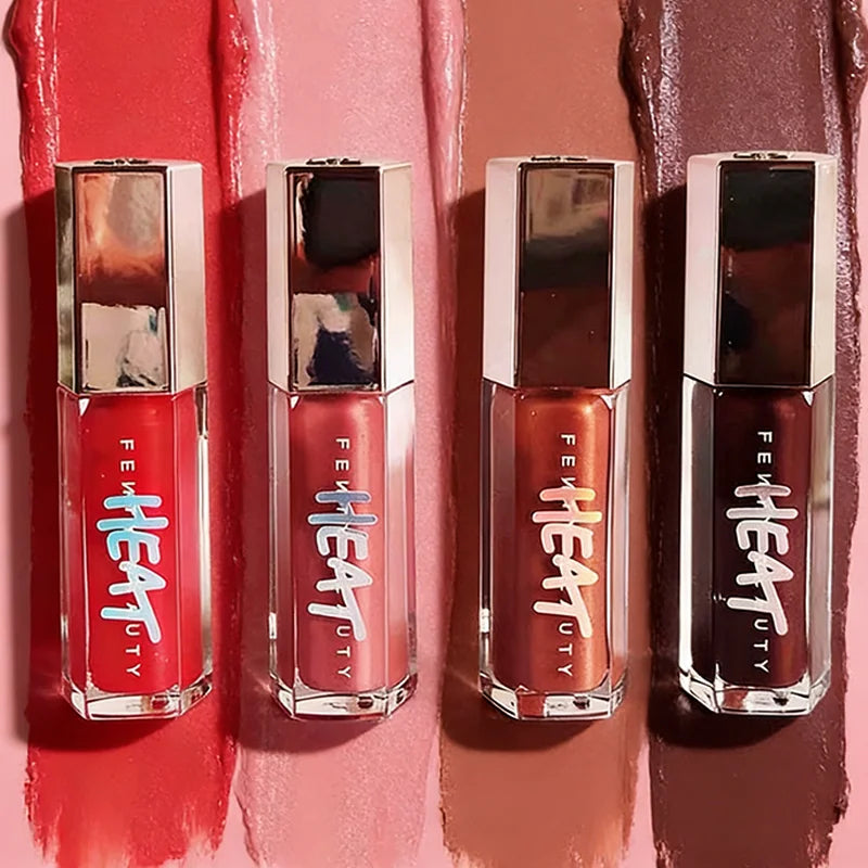 Sley Beauty Transparent Glaze Color Mirror Shine Glitter Lip Gloss Balm Sexy Lip Plumper Makeup Liquid Lipstick for Beginner