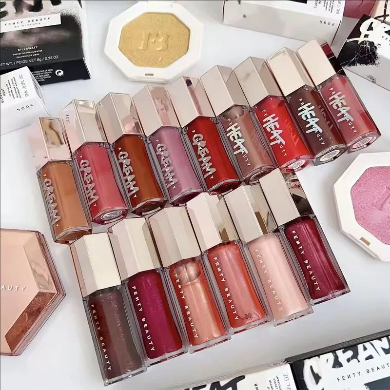 Sley-Beauty Makeup 9 Colors Lip Gloss Waterproof Liquid Lipstick Nude Pink Lips Tint Makeup Moisturizing Lip Glaze Cosmetics