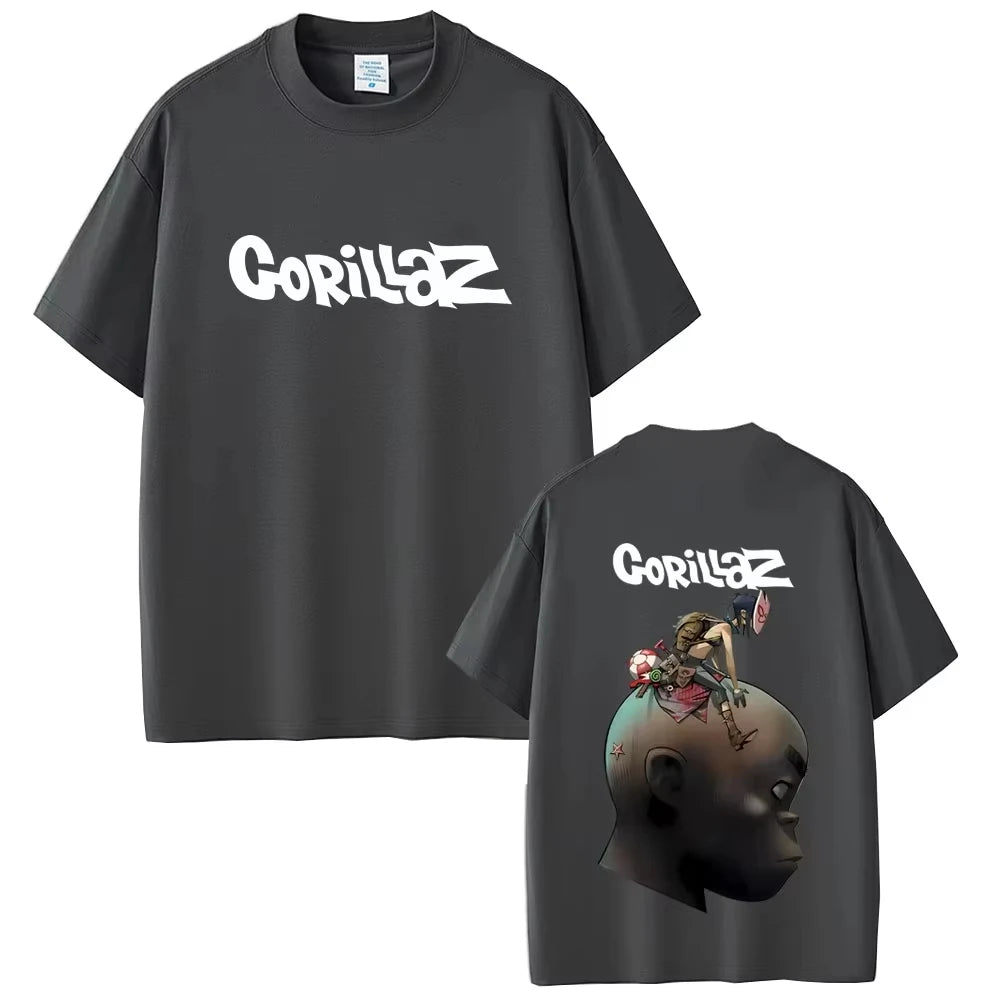 Sley Band Gorillaz Graphic T-shirts Men Women Hip Hop Punk Fashion Streetwear Men's Fashion Retro Gothic Short Sleeve T Shirts