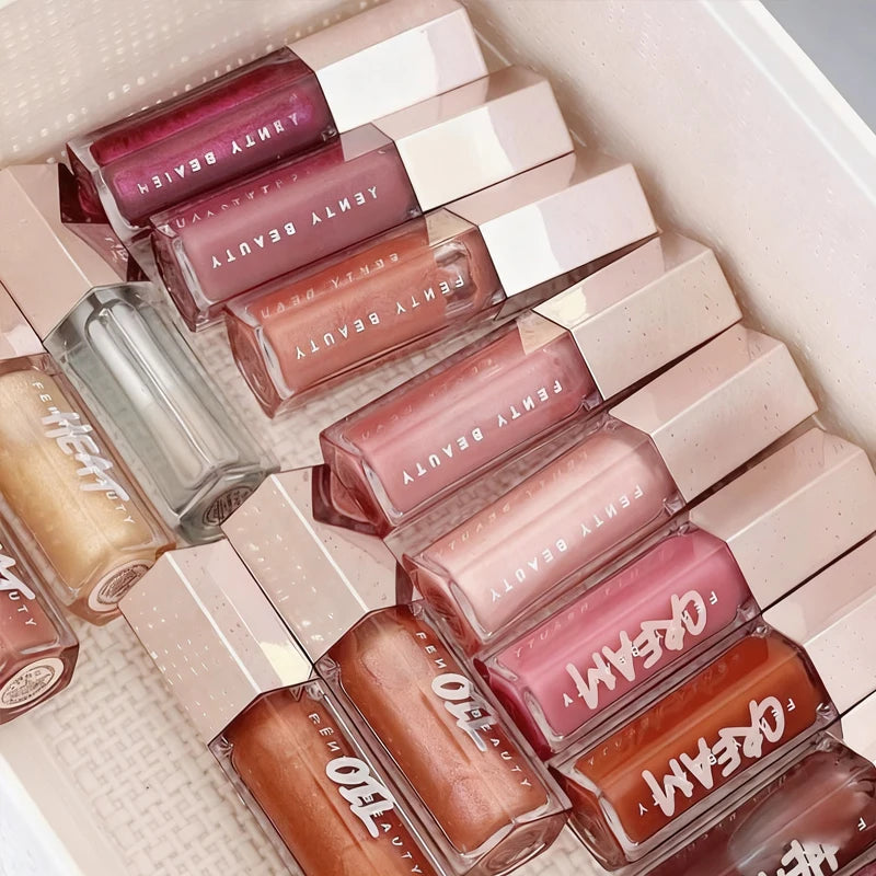 Sley Lipstick Waterproof Long-lasting Makeup Fenty Glow Hot Chocolit RIRI Hot Cherry Lip Gloss Naturally Brightens Lip Color