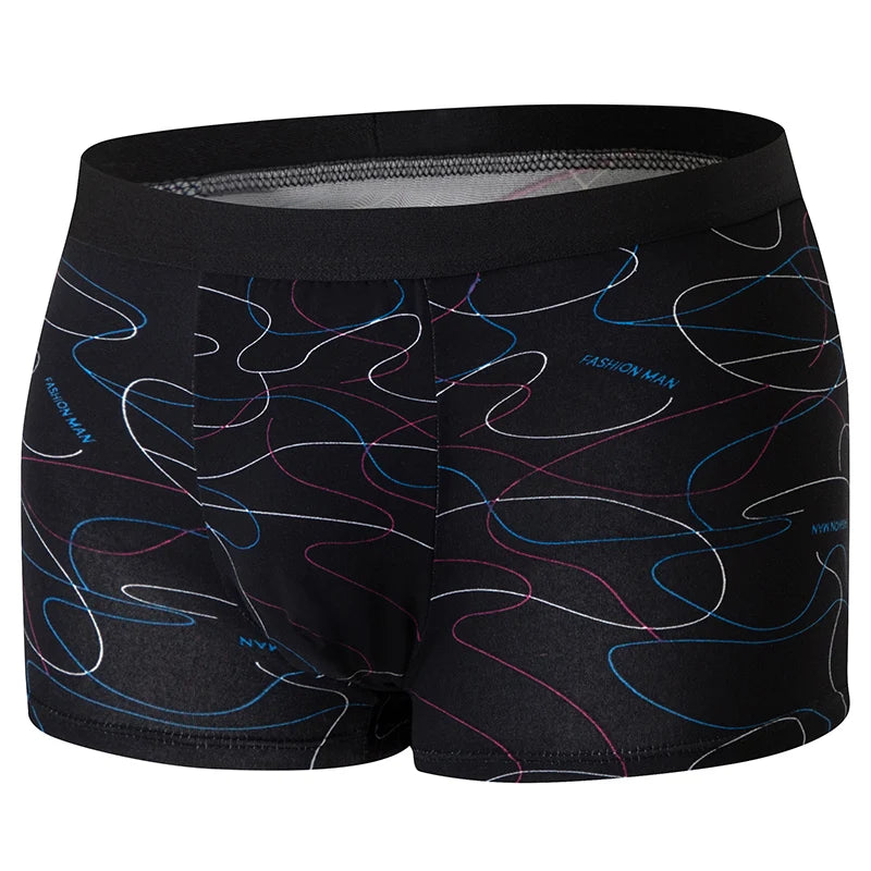10-piece men's random fashion printed underwear Europe and large size sexy men comfortable wild boyshort elastic waist pants.