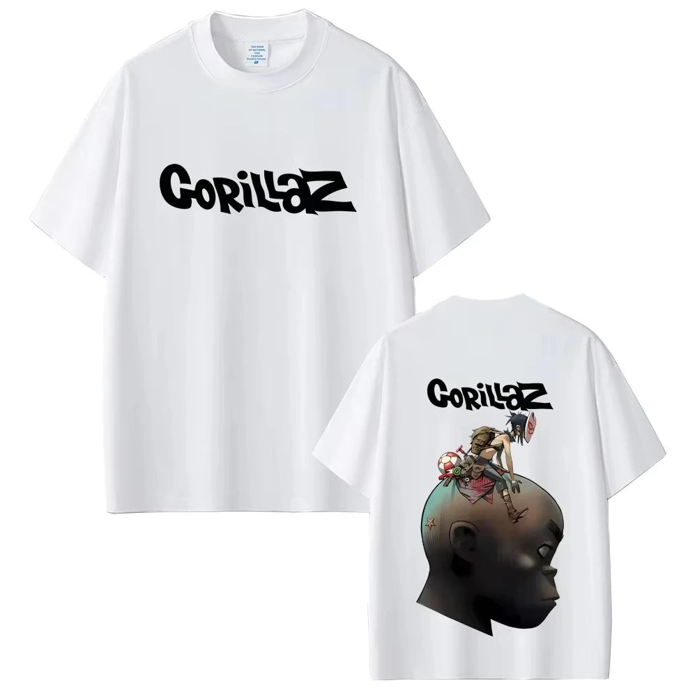 Sley Band Gorillaz Graphic T-shirts Men Women Hip Hop Punk Fashion Streetwear Men's Fashion Retro Gothic Short Sleeve T Shirts