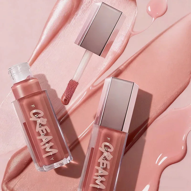 Sley Beauty Transparent Glaze Color Mirror Shine Glitter Lip Gloss Balm Sexy Lip Plumper Makeup Liquid Lipstick for Beginner