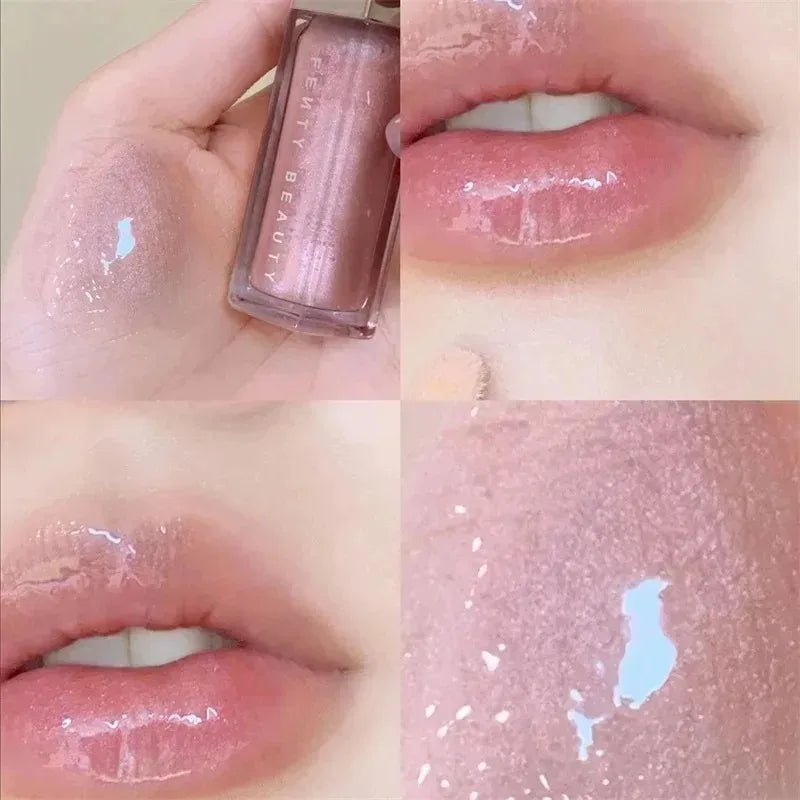 Sley-Fashion Popular Fenty Beauty Makeup Transparent Lip Glaze Color Mirror Shine Glitter Lip Gloss Balm Sexy Lip Plumper Cosmetics
