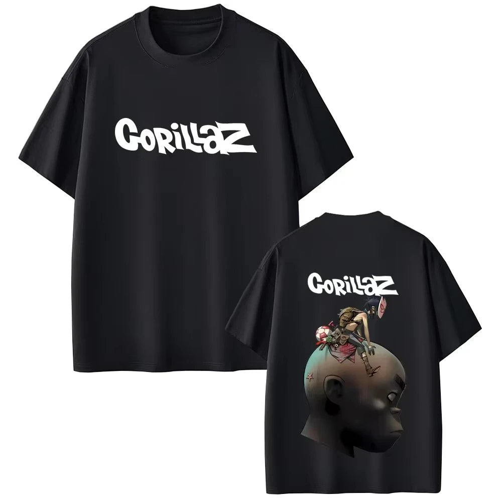 Sley Band Gorillaz Graphic T-shirts Men Women Hip Hop Punk Fashion Streetwear Men's Fashion Retro Gothic Short Sleeve T Shirts